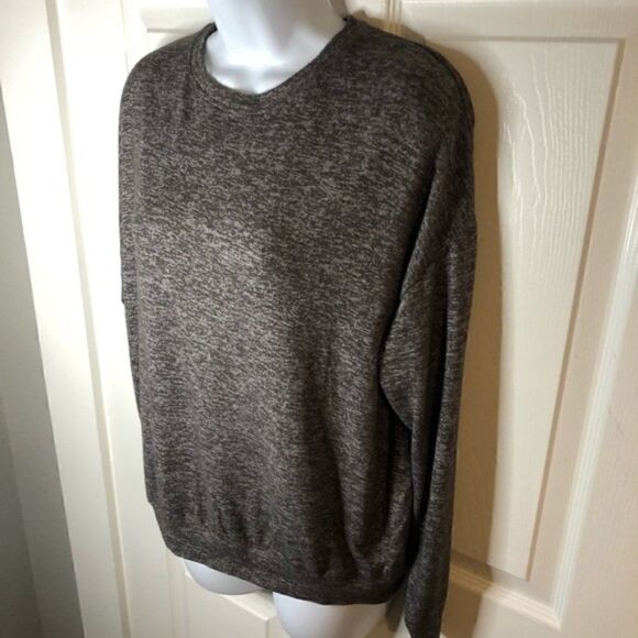 Athleta Marled Atketic Sweatshirt Taupe Brown Grey XS Petite - Picture 4 of 7